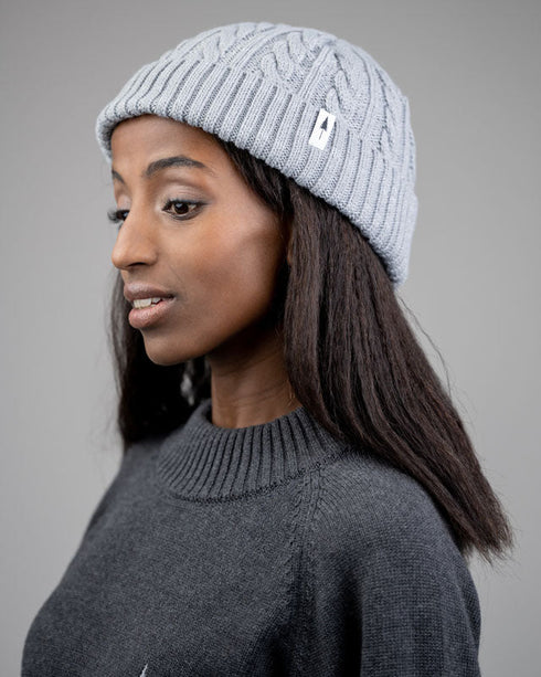 Treeanie Cable Knit Cool Grey